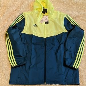 NWT!! ADIDAS FRONT ZIP poly jacket SZ L/XL
